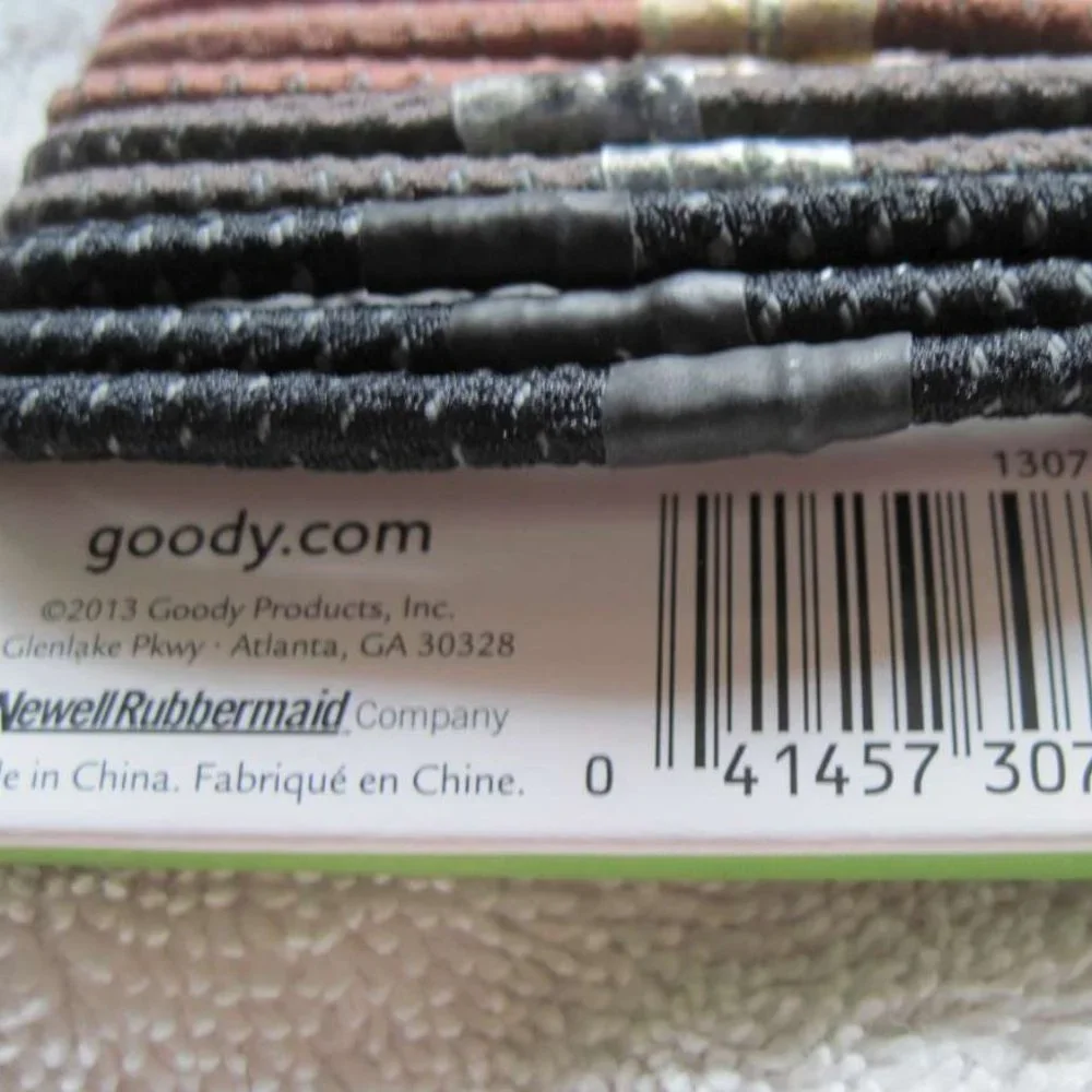 10 Colored 2013 Goody Ouchless Stay Put Ponytailer Hair Bands No Metal Elastics
